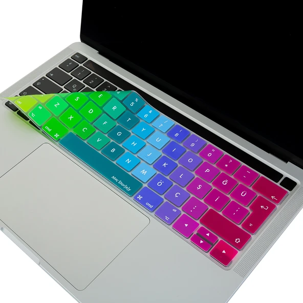 MacBook Pro Touch Bar Türkçe Q Klavye Koruyucu Silikon İnce Yıkanabilir 13 ve 15 inç Uyumlu ürün görseli 1