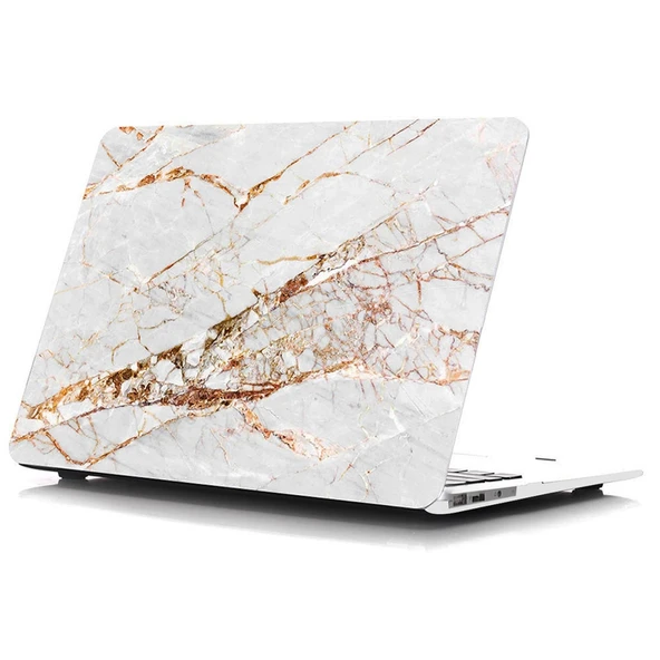Macbook Air Kılıf 13 inç Mermer10NL (Eski USB'li Model 2010-2017) A1369 A1466 ile Uyumlu - Resim 2