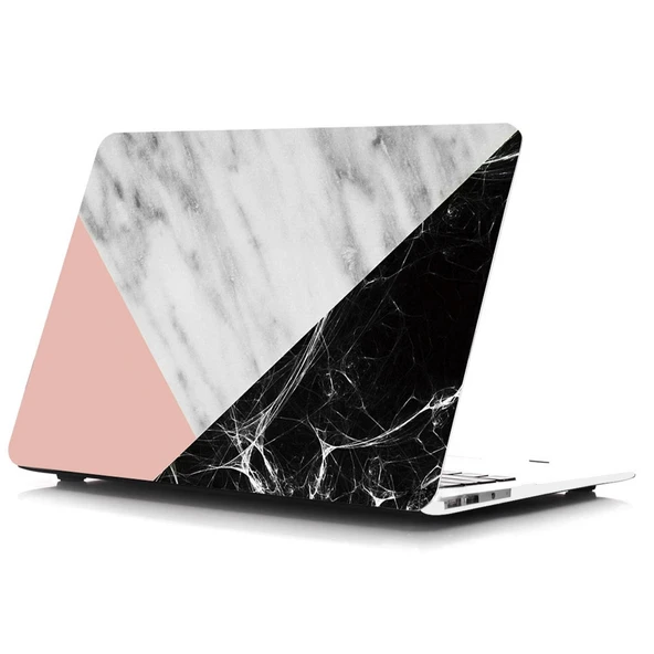 Macbook Air Kılıf 13 inç Mermer09NL (Eski USB'li Model 2010-2017) A1369 A1466 ile Uyumlu - Resim 2