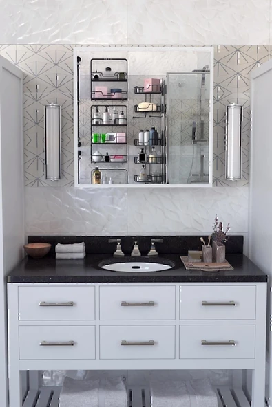 Montana 2 Kapaklı Aynalı Banyo Dolabı Çok Amaçlı Banyo Dolabı