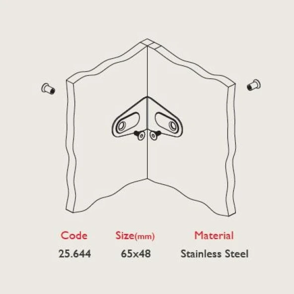 Gürçay Paslanmaz Kabin Mobilya Bağlantısı L - 2