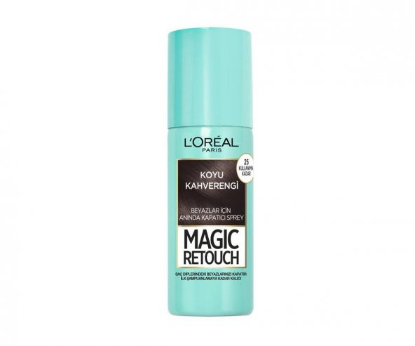 LOréal Paris Magic Retouch Beyaz Dipleri Kapatıcı Sprey 75 Ml - Koyu Kahverengi