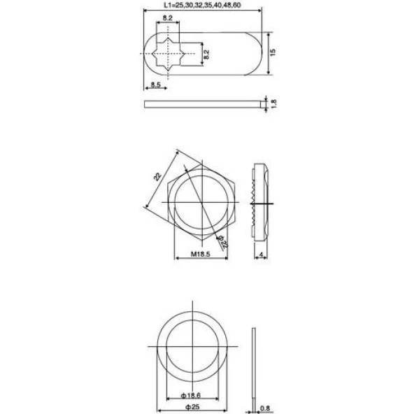 Mandallı Çekmece Kapak Kilidi 16mm - 3