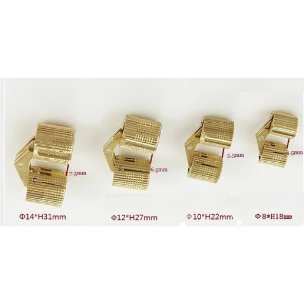 Gürçay Silindir Masa Menteşesi Pirinç 16Mm - Resim 3