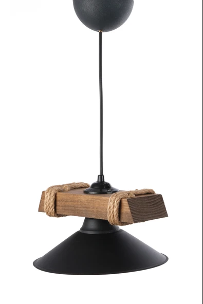 Tekli Siyah Sarkıt Avize Şapkalı Sarkıt Modern Tasarım - 2