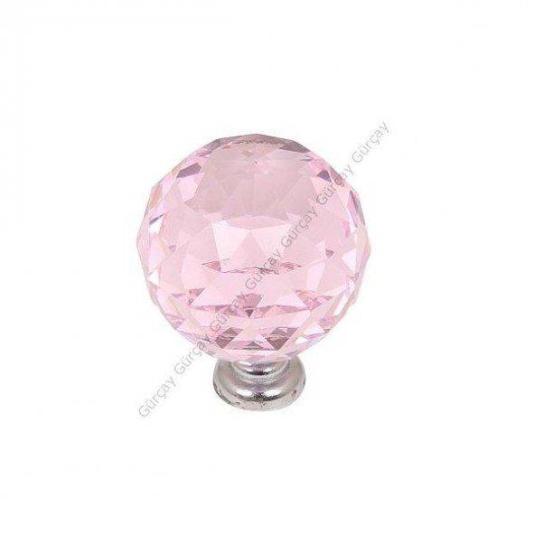 Gürçay Kristal Kulp 30mm Pembe (2 Adet)