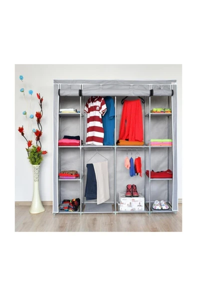 Prado Double Askılıklı Çelik Profilli Bez Dolap - 3