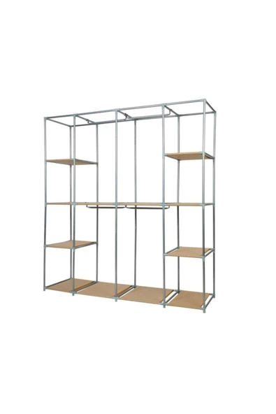 Prado Double Askılıklı Çelik Profilli Bez Dolap - 5