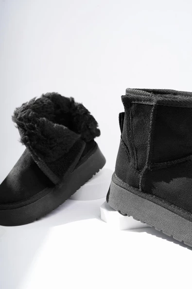 Muggo MİXS Garantili Kalın Taban İçi Tüylü Cırtlı Günlük Mini Çocuk Bot - 9