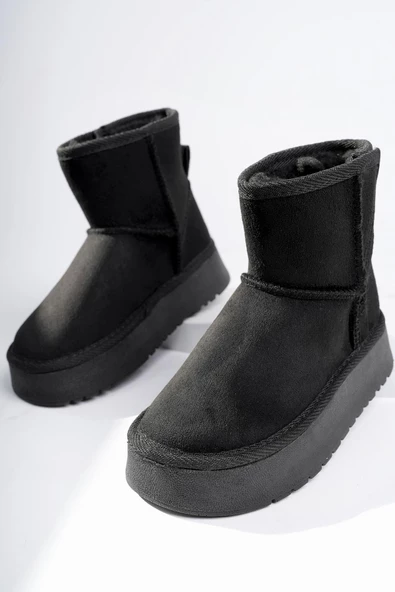 Muggo MİXS Garantili Kalın Taban İçi Tüylü Cırtlı Günlük Mini Çocuk Bot - 7