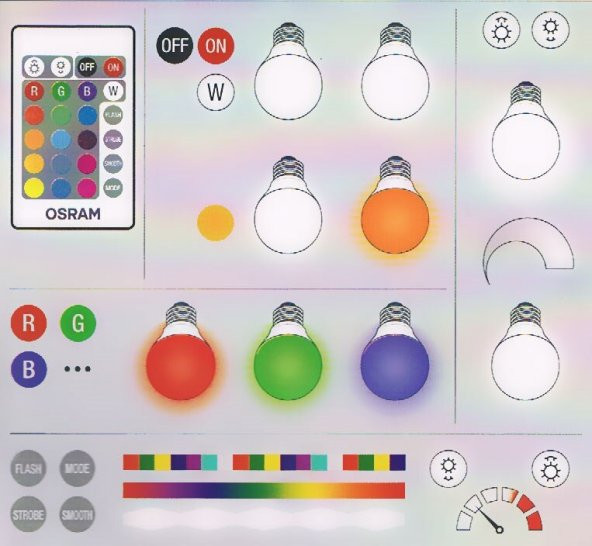 Osram 9 w Kumandalı Rgb Led Ampül E-27 Duy Dim Edilebilir - 3