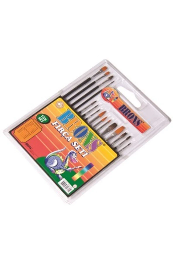 Brons Fırça Seti Sulu Boya Ve Yağlı Boya 15 Lİ BR-249 ürün görseli