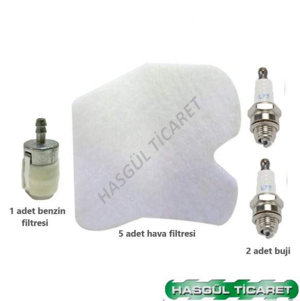 HSGL HUSQVARNA 235 236 240 HAVA ve BENZİN FİLTRE BUJİ SET - 5