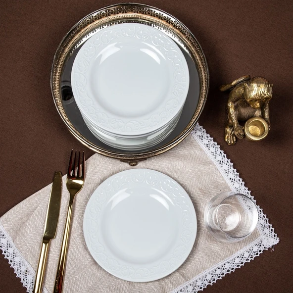 GÜRAL PORSELEN Bahar Dalı 6 Adet 16 Cm Tatlı Tabağı - Resim 2