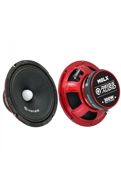 Reiss Rs-m8lx 20 Cm Oto Kurşun Göbek Midrange Hoparlör Rgb Ledli Çifti 600wat-300w Rms Metal Kapaklı Aksr - 7