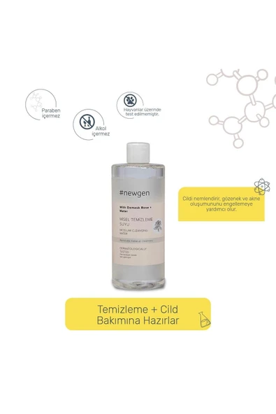 Newgen With Damask Rose + Water Misel Temizleme Suyu 400ml