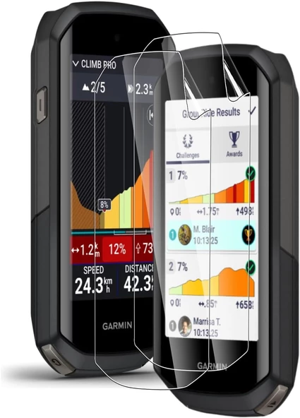 Garmin Edge 1050 GPS Uyumlu 2 Adet Ön Body Şeffaf Ultra Ekran Koruyucu Nano Jelatin