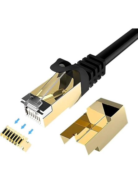 SpeedUF 5 Metre Cat7 Patch Kablo Cat 7 Stp Ethernet Kablosu 10GBPS Internet 600 Mhz Band Genişliği - 2