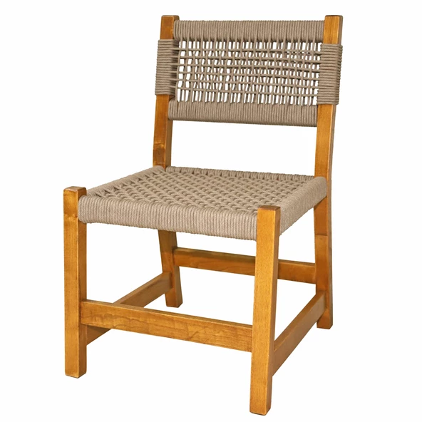 Taksim Ahşap Bahçe Takımı: 100x180 Masa + 6 Sandalye Set, Masif Kestane - Resim 4