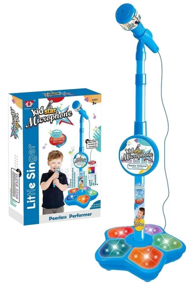 Rennes RG-12BL Çocuklar İçin Mikrofon Eğitici Oyuncak Mavi ürün görseli