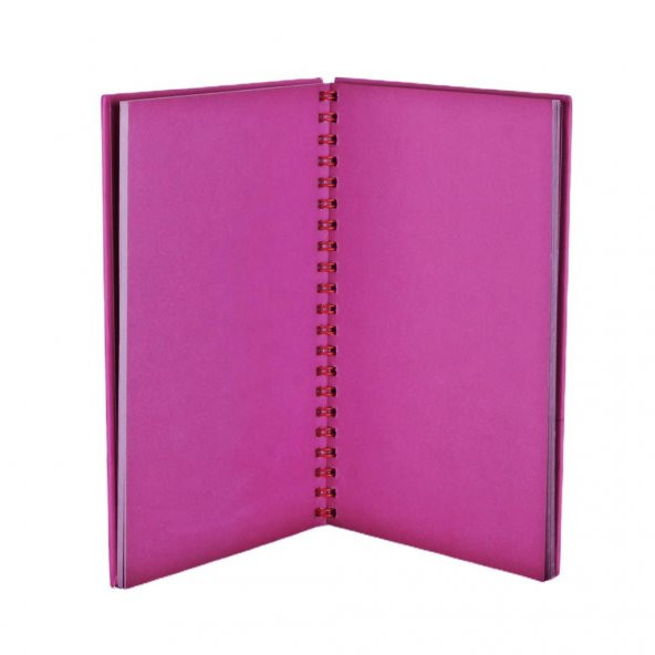 Sevimli Kız Spiralli Sert Kapaklı Pembe Defter - 2