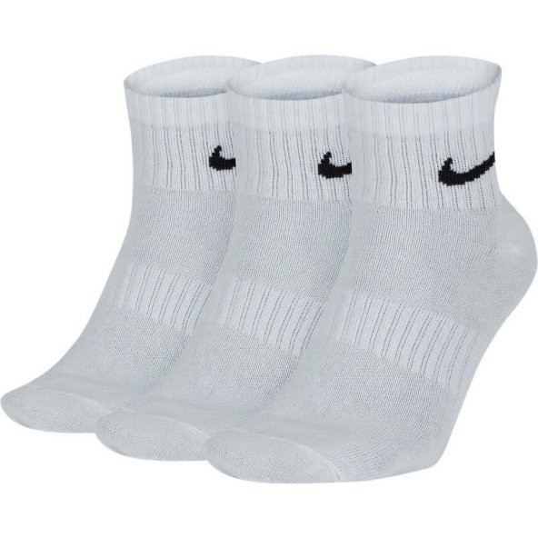Nike Everyday Lightweight 3'lü Beyaz Çorap SX7677-100