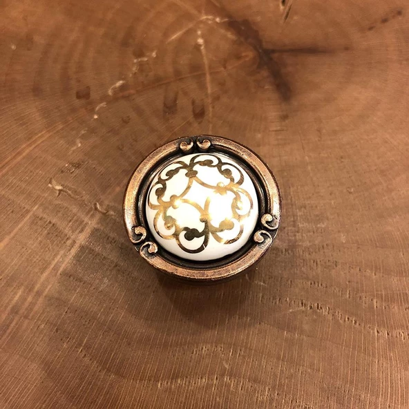 Narin Porselen Bakır Çekmece Kapak Kulpu (2 Adet) - 11