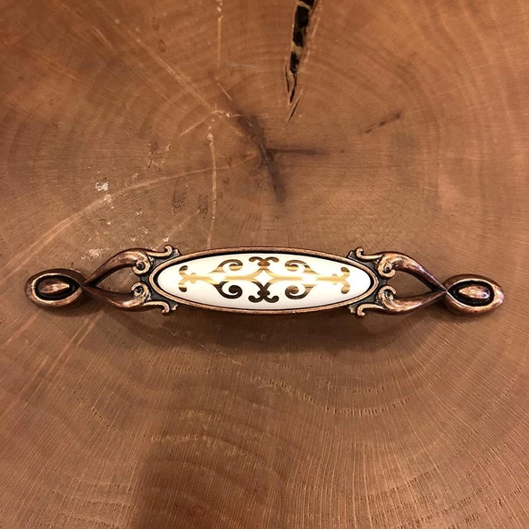 Narin Porselen Bakır Çekmece Kapak Kulpu (2 Adet) - 6