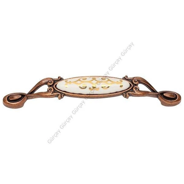 Narin Porselen Bakır Çekmece Kapak Kulpu (2 Adet) - 2