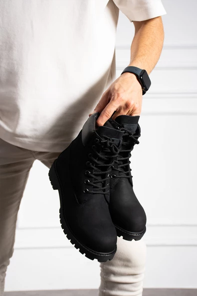 Albishoes Erkek Kaymaz Termo Taban Hakiki Deri Suya Soğuğa Dayanıklı Cat Modeli Kışlık Erkek Bot - 4