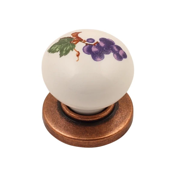 Gürçay Sude Porselen Kulp Bakır Üzümlü Düğme (2 Adet) ürün görseli