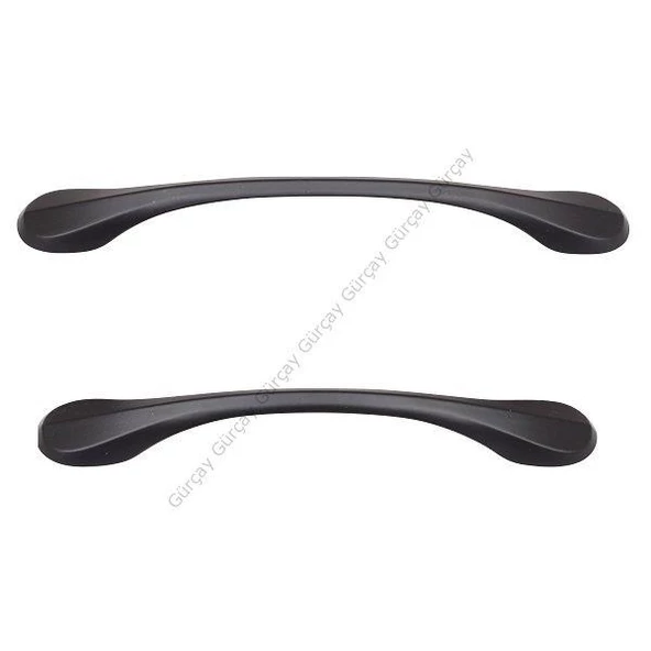 Demre Mobilya Dolap Çekmece Kapak Kulpu Siyah 160-192mm (2'li Paket)