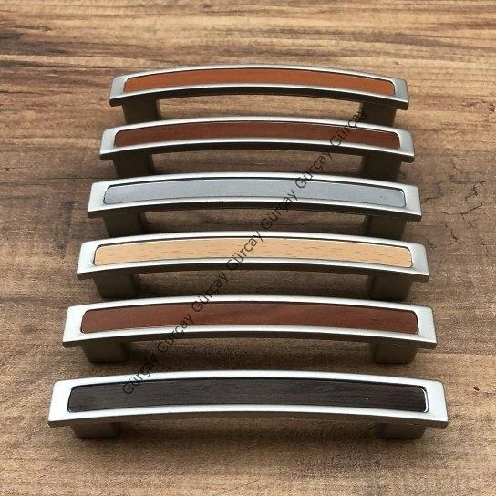Gürçay Plastik Ahşap Desenli Çekmece Dolap Kapak Kulpu ZR 96mm (2 Adet) - 2