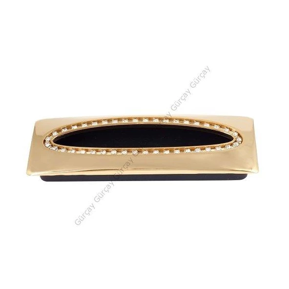 Gürçay Sıralı Taşlı Gömme Çekmece Kapak Kulpu 96mm - Resim 5