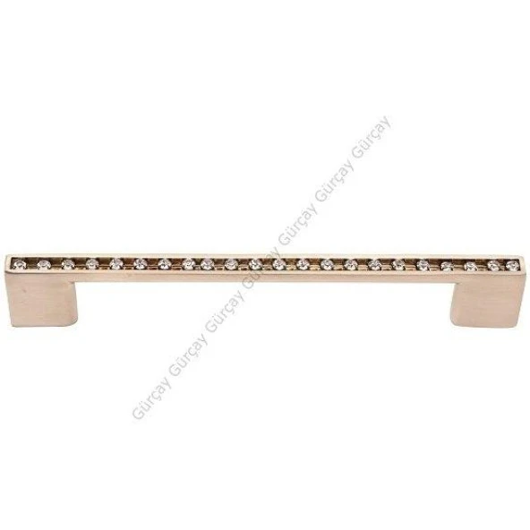 Gürçay Sıralı Taşlı Lama Kulp 128mm İnoks (2 Adet) - 3