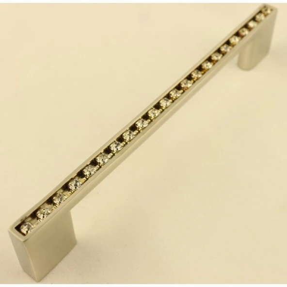 Gürçay Sıralı Taşlı Lama Kulp 128mm İnoks (2 Adet) - 2