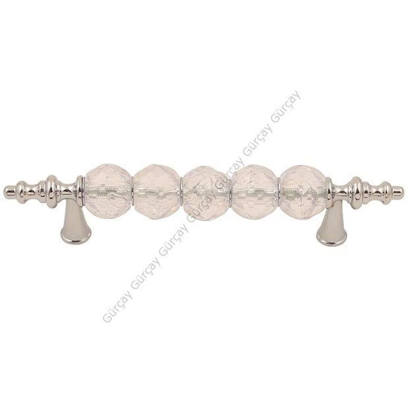 Gürçay İğne Ayak Kristal Çekmece Kapak Kulpu 96mm - 5