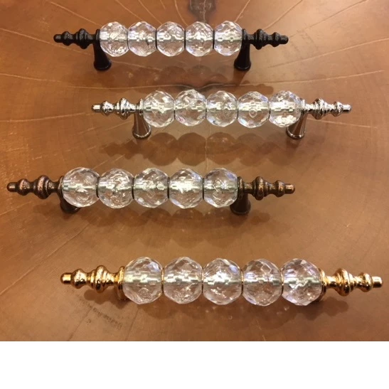 Gürçay İğne Ayak Kristal Çekmece Kapak Kulpu 96mm