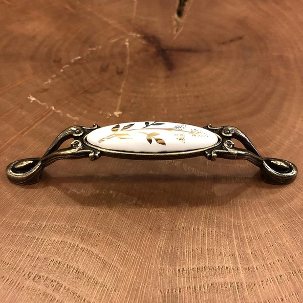 Narin Porselen Antik Çekmece Kapak Kulpu - 2 Adet - 5