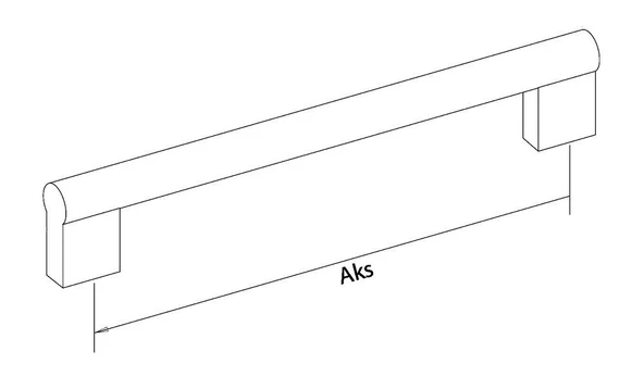 Gürçay Uzun Kulp Çekmece Kapak Kulpu (2 Adet) - Resim 4