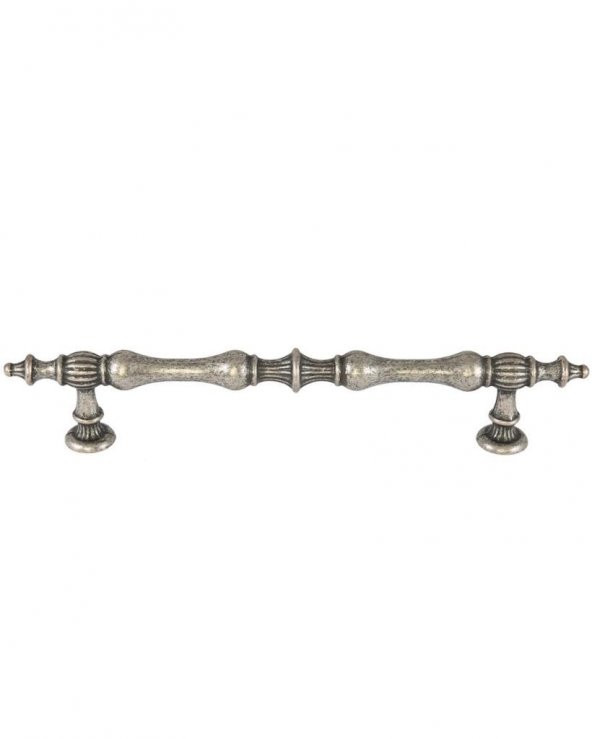 Gürçay Şehzade Kulp Antik Gümüş 128mm (2 Adet)