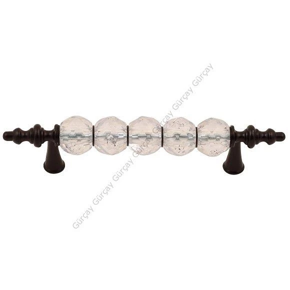 Gürçay İğne Ayak Kristal Çekmece Kapak Kulpu 96mm - 4