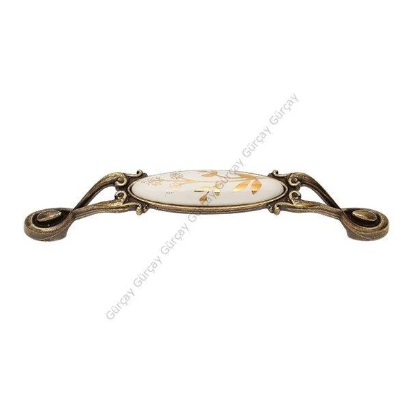 Narin Porselen Antik Çekmece Kapak Kulpu - 2 Adet - 3