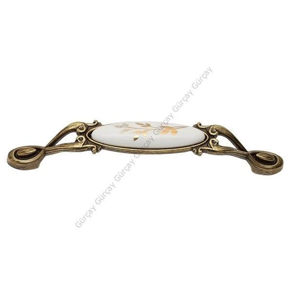 Narin Porselen Antik Çekmece Kapak Kulpu - 2 Adet - 4