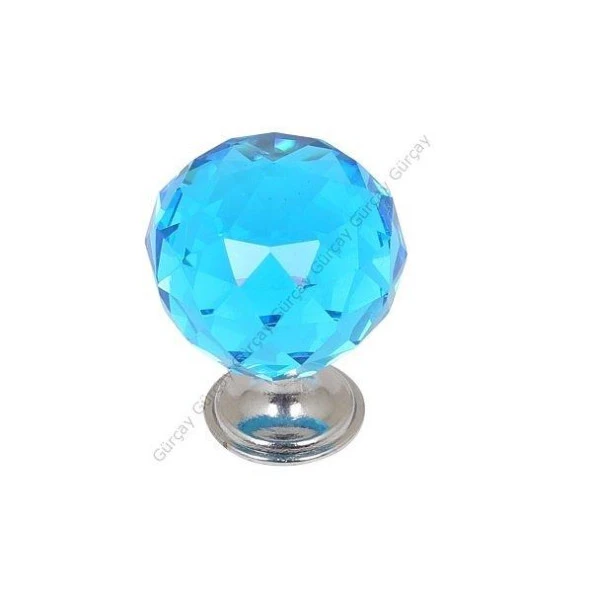 Gürçay Kristal Kulp 30mm Mavi (2 Adet)
