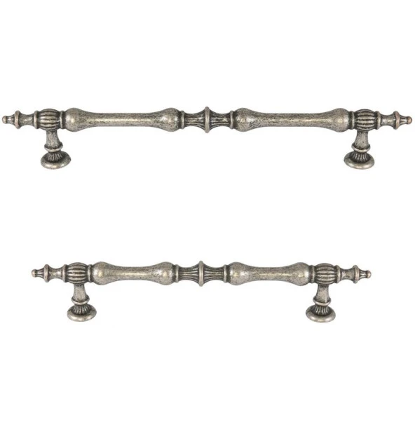 Gürçay Şehzade Kulp Antik Gümüş 160mm (2 Adet) - Resim 3