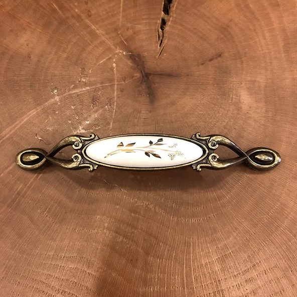 Narin Porselen Antik Çekmece Kapak Kulpu - 2 Adet - 9