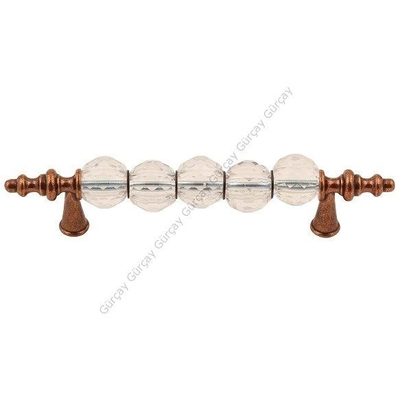 Gürçay İğne Ayak Kristal Çekmece Kapak Kulpu 96mm - 2