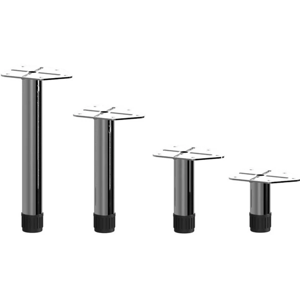 Gürçay Metal Mobilya Baza Ayağı 25mm Parlak Krom (4 Adet)
