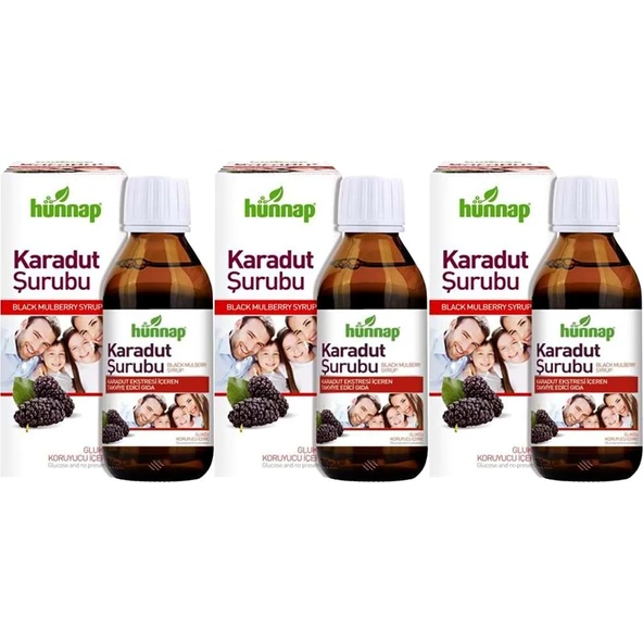 Hünnap Karadut Şurubu 50ML (3 Lü Set) - Resim 1
